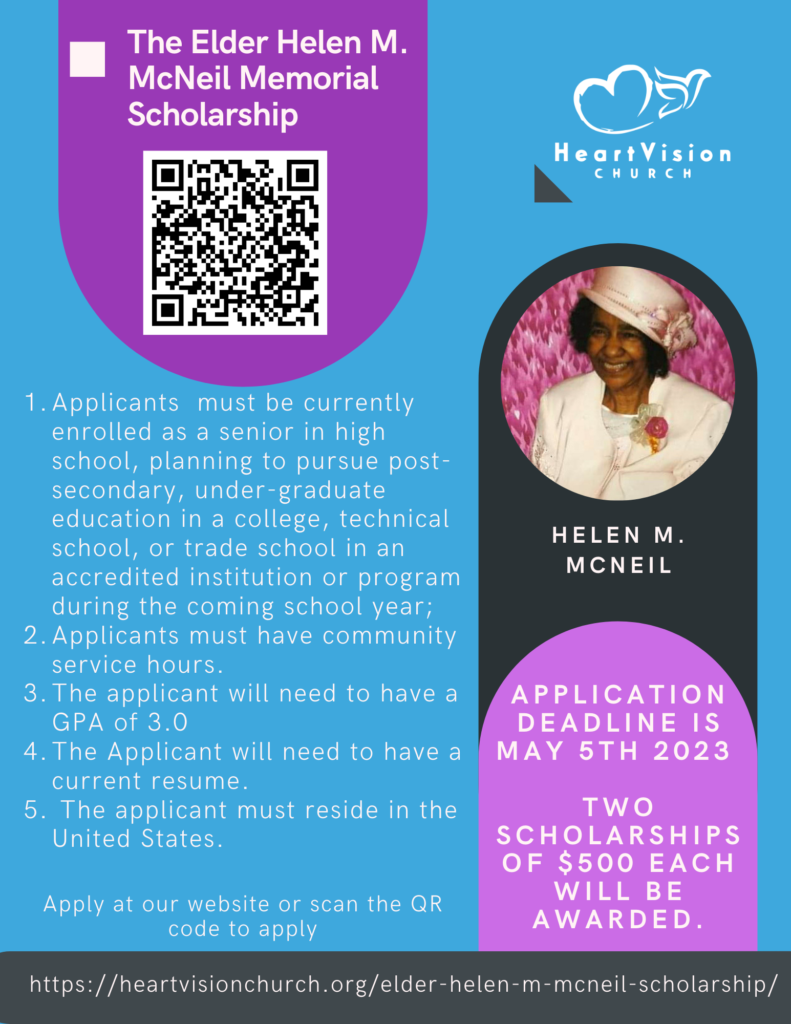 Elder Helen M. McNeil Memorial Scholarship